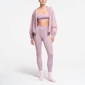 SOLD SKIMS pink dusk cotton ribbed leggings